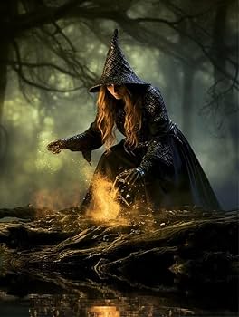 Amazon | ダイヤモンド アート 魔女 ダイヤモンドペインティング 森